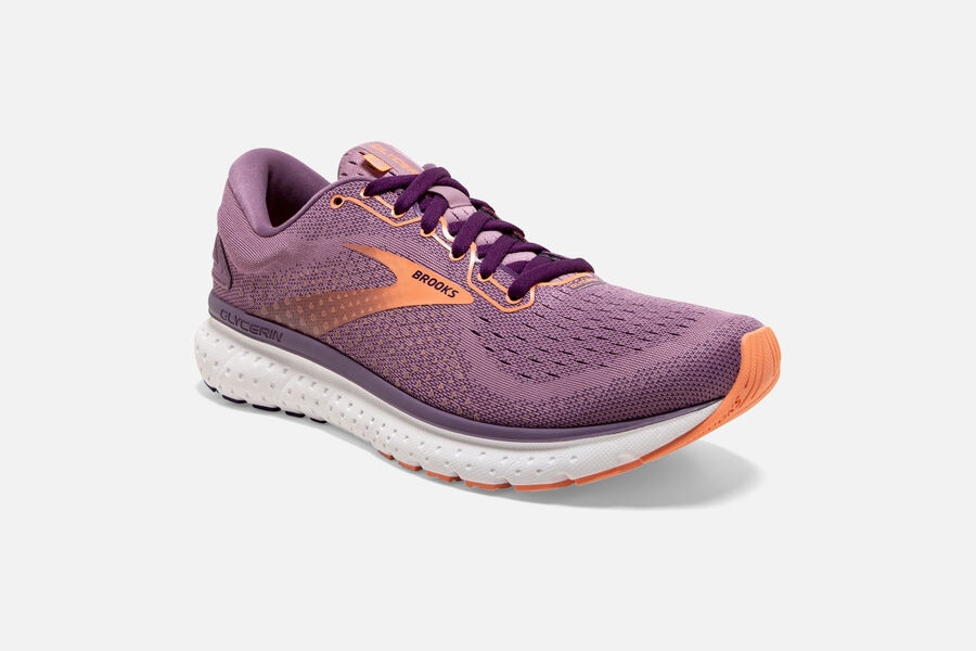 Brooks Running Shoes Womens Purple - Glycerin 18 Road - 6835-GWSMC